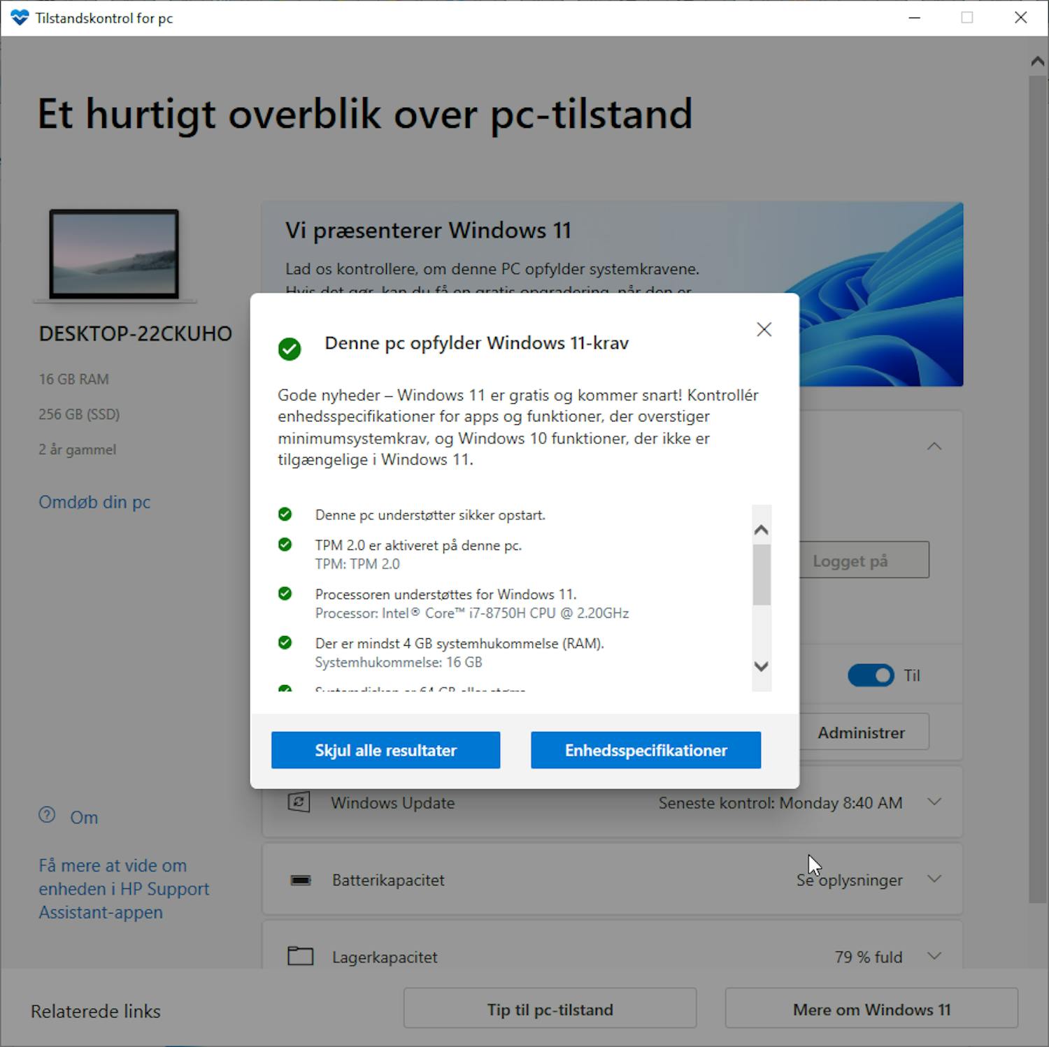 Tarkista tietokoneesi Tarkista, saatko Windows 11:n